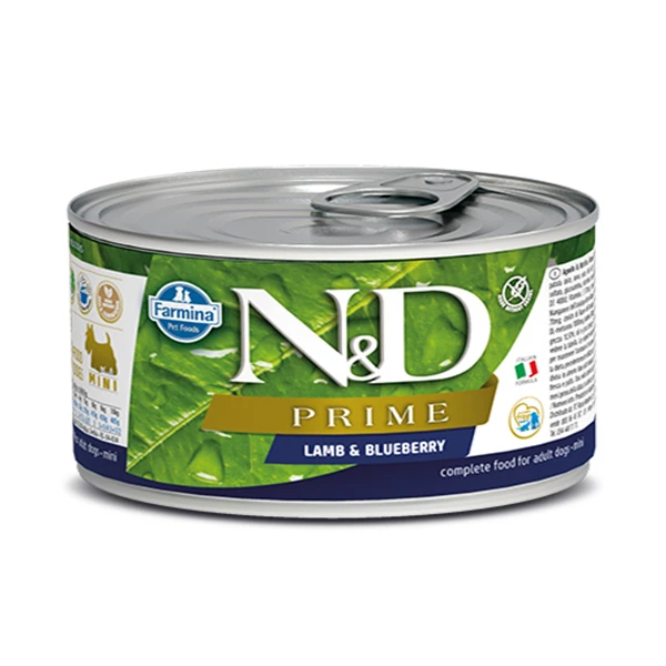 [PND140009] N&D Prime Kuzu Etli ve Yaban Mersinli Konserve Köpek Maması (140 Gr, 1 Adet)