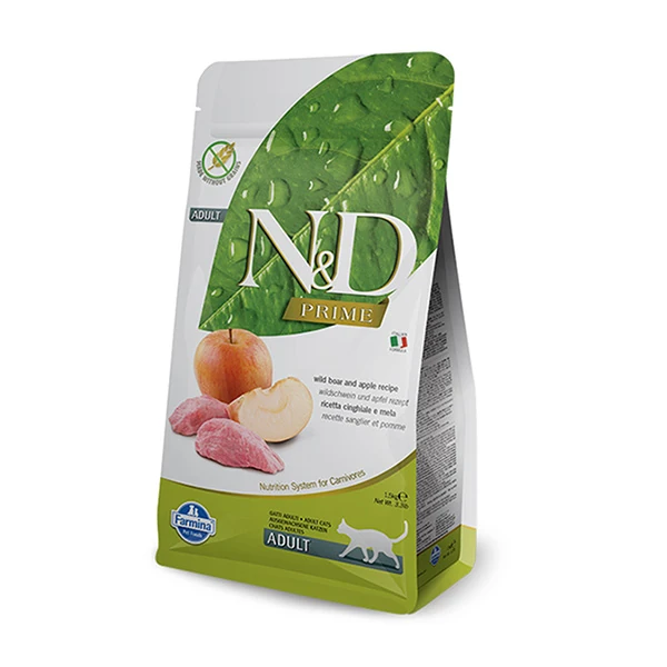 [PND0500016] N&D Prime Domuzlu ve Elmalı Yetişkin Kedi Maması (5 Kg)