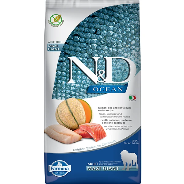 [PND1200068] N&D Ocean Somon ve Morina Balıklı Giant Maxi Yetişkin Köpek Maması