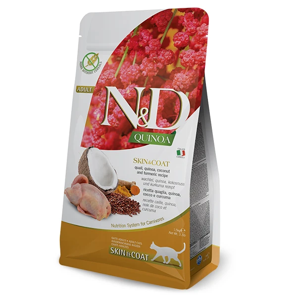 [PND0500041] N&D Quinoa Skin Coat Bıldırcın Yetişkin Kedi Maması (5 Kg)