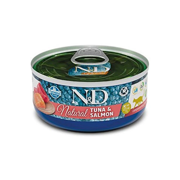 [PND140063] N&D Natural Tuna Balıklı ve Somonlu Konserve Yaş Kedi Maması (1 Adet)