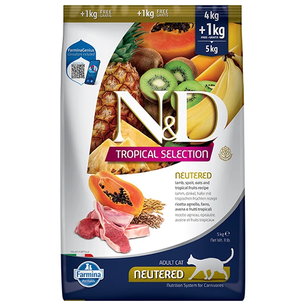 [PND0500058] N&D Tropical Selection Kuzu Etli ve Tropikal Meyveli Kısırlaştırılmış Kedi Maması