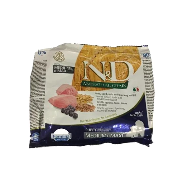 [8010276034960] N&D Ancestral Grain Orta ve Büyük Irk Kuzulu Yavru Köpek Maması