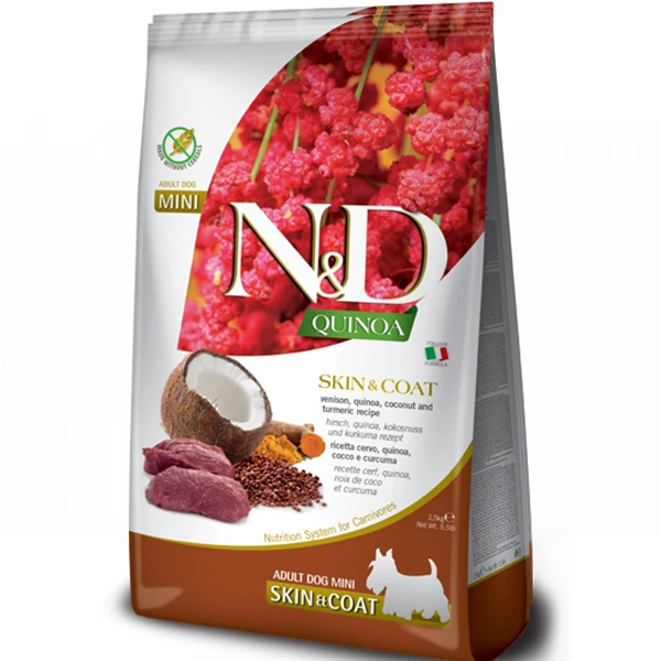 [8010276040091] N&D Quinoa Skin Coat Geyikli Mini Yetişkin Köpek Maması (2.5 Kg)