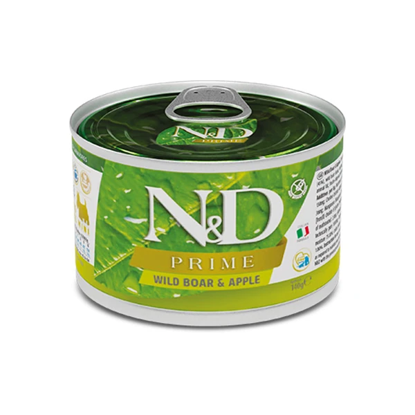 [PND140006] N&D Prime Yaban Domuzlu ve Elmalı Mini Irk Konserve Yaş Köpek Maması (1 Adet)