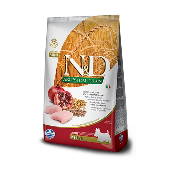 [PND0250081] N&D Düşük Tahıllı Tavuk ve Narlı Küçük Irk Yetişkin Köpek Maması (2.5 Kg)