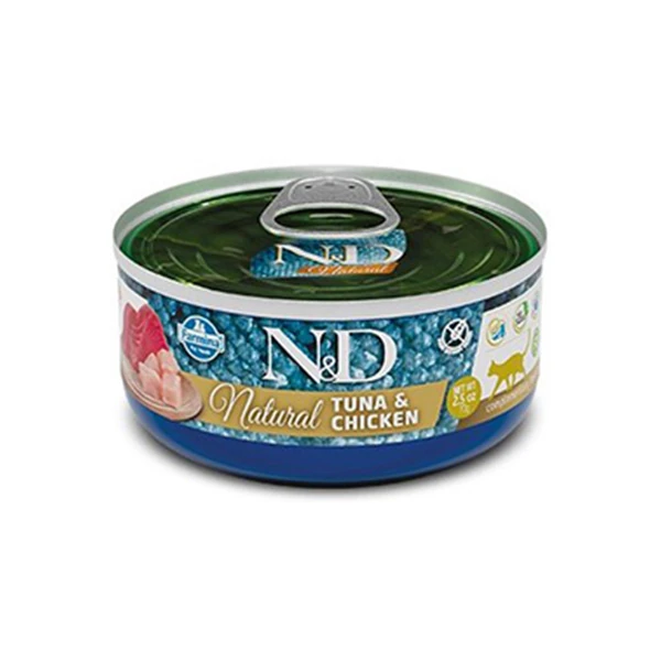 [PND140065] N&D Natural Tuna Balıklı ve Tavuklu Konserve Yaş Kedi Maması (1 Adet)