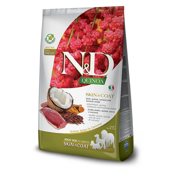 [8010276035608] N&D Quinoa Skin Coat Ördek Yetişkin Köpek Maması (2.5 Kg)