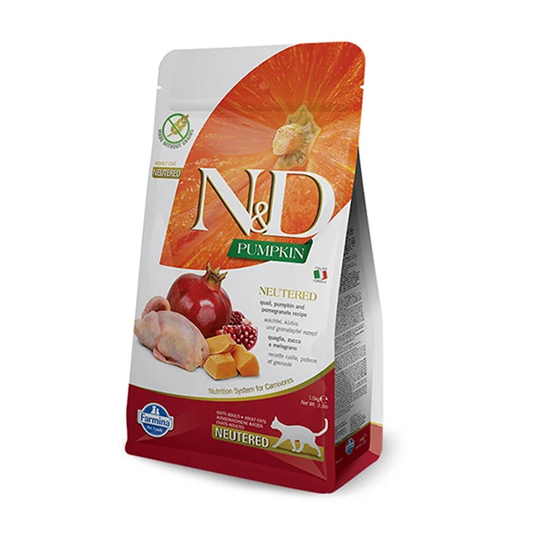 [PND0500036] N&D Pumpkin Balkabaklı Bıldırcın ve Narlı Kısırlaştırılmış Kedi Maması (5 Kg)