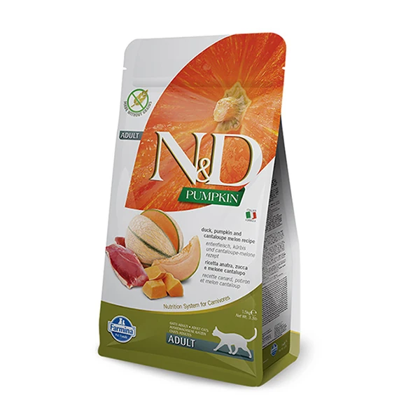 [8010276036131] N&D Pumpkin Balkabaklı Ördek ve Kavunlu Yetişkin Kedi Maması (5 Kg)