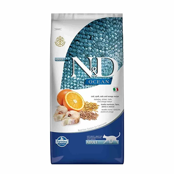 [PND1000018] N&D Ocean Morina Balıklı ve Portakallı Kedi Maması