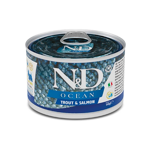 [PND140005] N&D Ocean Alabalık ve Somonlu Mini Irk Konserve Yaş Köpek Maması (1 Adet)