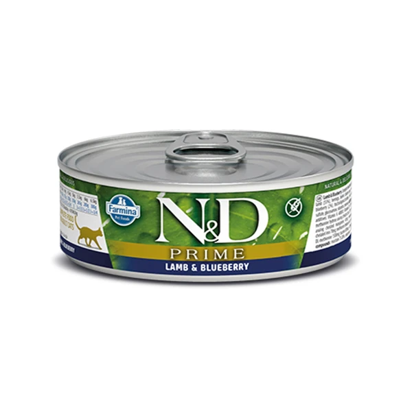 [PND070010] N&D Prime Kuzu Etli ve Yaban Mersinli Konserve Kedi Maması (1 Adet)