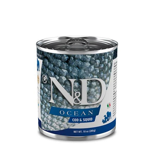 [PND140030] N&D Ocean Morina Balığı ve Kalamarlı Mini Irk Konserve Yaş Köpek Maması (1 Adet)