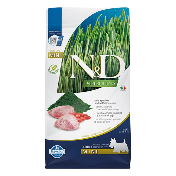 [PND0200006] N&D Spirulina Tahılsız Kuzu Etli Mini Irk Yetişkin Köpek Maması