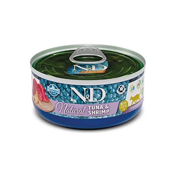 [PND140064] N&D Natural Tuna Balıklı ve Karidesli Konserve Yaş Kedi Maması (1 Adet)