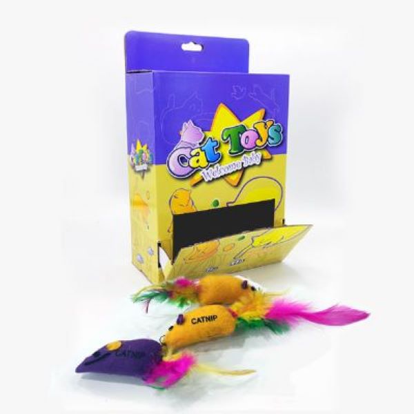 [782-CT15010] Wonpet Yumuşak Fare Tüylü Kuyruk Peluş Kedi Oyuncağı 7 Cm