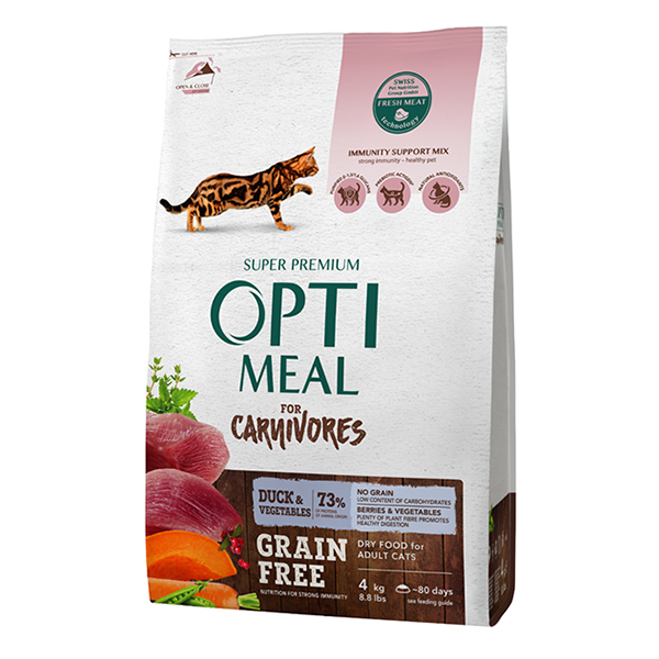 [459-C0594] Optimeal Tahılsız Ördekli ve Sebzeli Yetişkin Kedi Maması