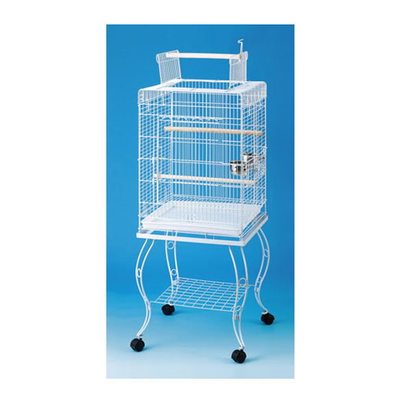 [830-901AB] Qh Pet Cage Açılır Çatılı Sehpalı Papağan Kafesi (Beyaz)