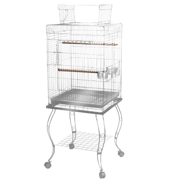 [830-901AC] Qh Pet Cage Sehpalı Papağan Kafesi Krom