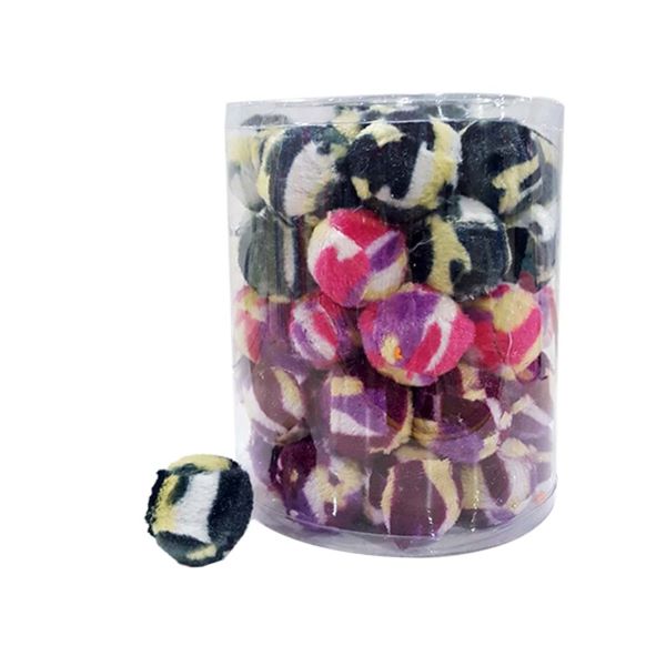[782-CT12031] Wonpet Kırçıllı Top Peluş Kedi Oyuncağı 4.5 Cm