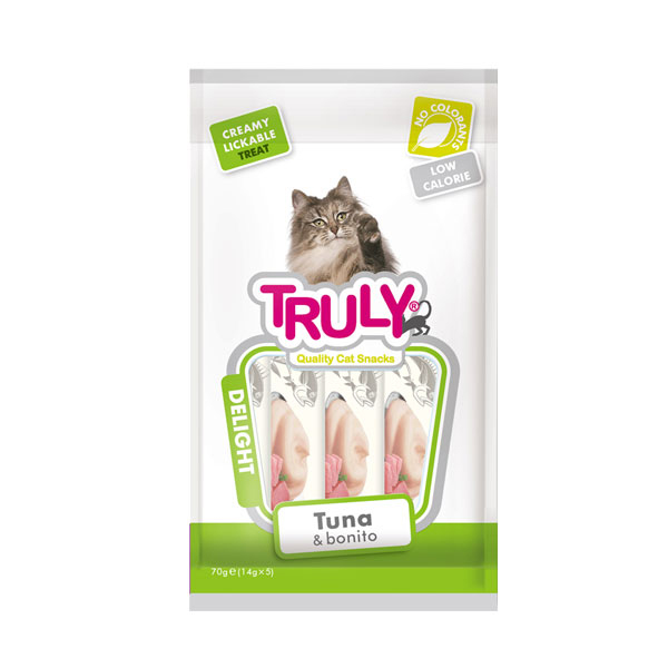 [445-RAC5-37] Truly Palamut ve Ton Balıklı Sıvı Kedi Ödül Maması 6x420 Gr (5 Adet)