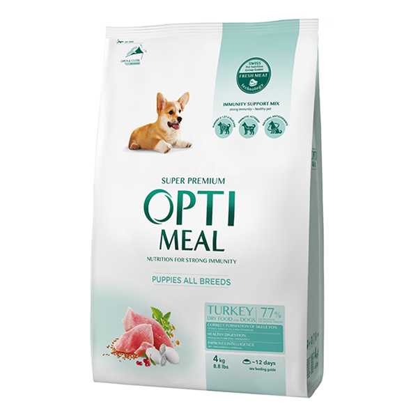 [459-D0549] Optimeal Tüm Irklar için Hindi Etli Yavru Köpek Maması (4 Kg)