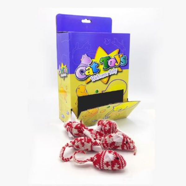 [782-CT18099] Wonpet Yumuşak Örgü Fare Peluş Kedi Oyuncağı 5 Cm