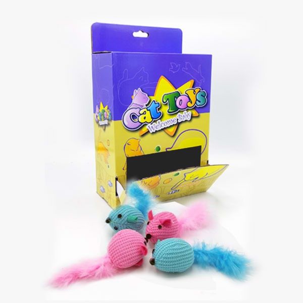 [782-CT12049] Wonpet Fare Kabarık Kuyruklu Yumuşak Kedi Oyuncağı 6 Cm