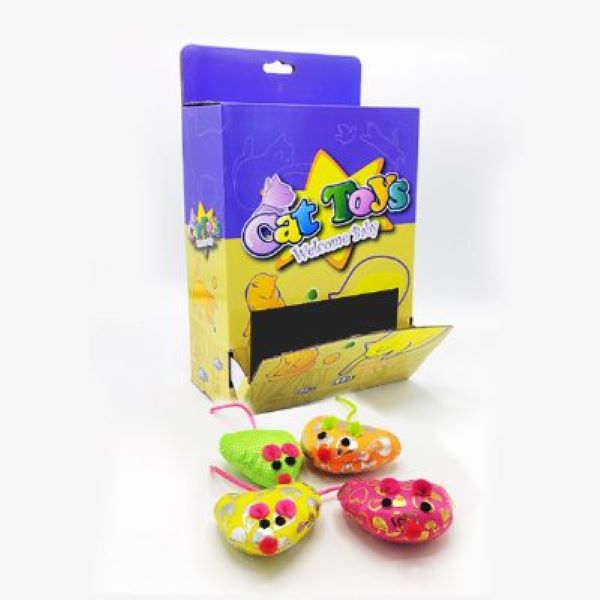 [782-CT12047] Wonpet Fare Yaldızlı Parlak Kalp Yumuşak Kedi Oyuncağı