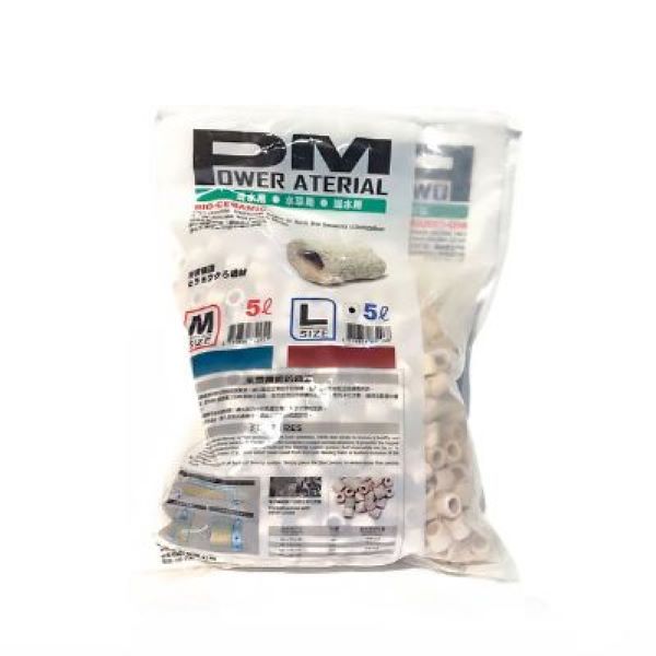 [691-EI0085] Ista Power Material Akvaryum için Biyolojik Seramik Halka Filtre Malzemesi 5 Lt (Large)