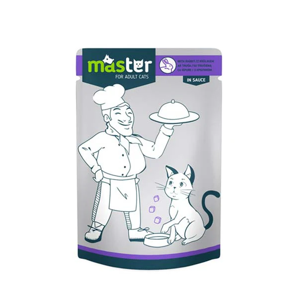 [456-M0908] Master Soslu Dana Etli Pouch Konserve Kedi Maması (1 Adet)