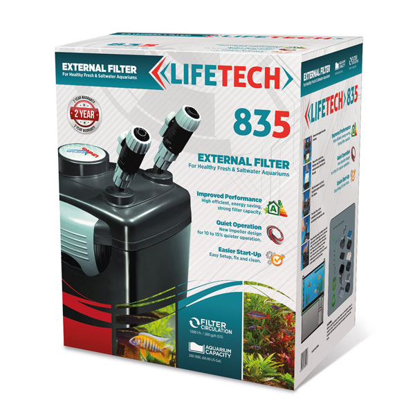 Life Tech Dış Filtre Siyah Kova İçi Dolu 1500 Lt/h