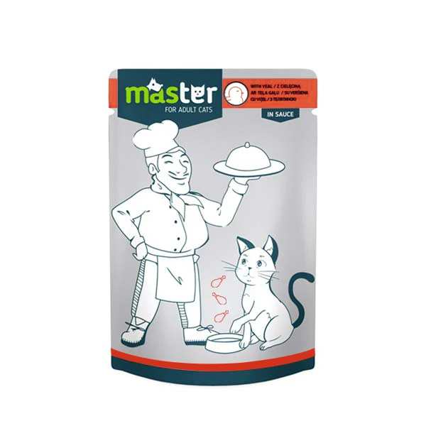 [456-M6398] Master Jöleli Kümes Hayvanlı Pouch Konserve Kedi Maması (1 Adet)