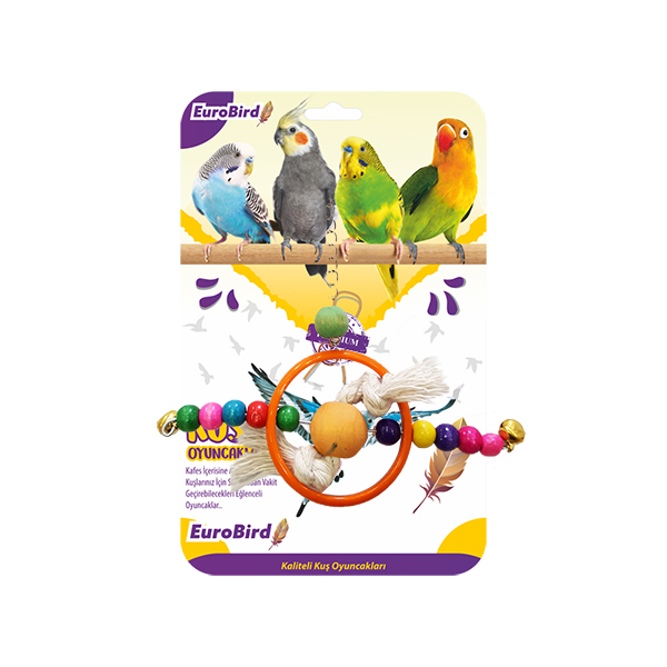 [453-3626] Euro Bird Boncuklu Halka Kuş Oyuncağı