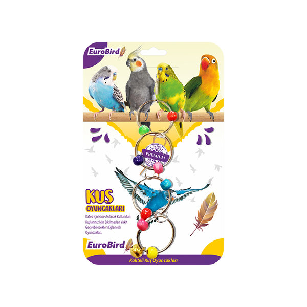 [453-3621] Euro Bird Dörtlü Halka Kuş Oyuncağı