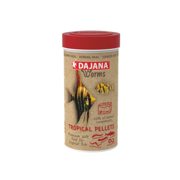 [410-DP146A0] DajanaWorms Tropical Pellets Soft Akvaryum Balık Yemi 100 Ml (50 Gr)