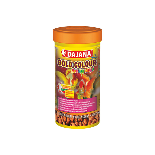 [410-DP110A] Dajana Gold Colour Floating Chips Akvaryum Balık Yemi 100 Ml