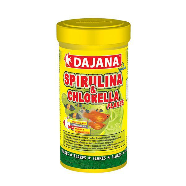[410-DP013A] Dajana Spirulina ve Chlorella Flakes Akvaryum Balık Yemi (20 Gr)