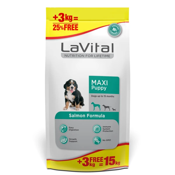 [801-103834-B] Lavital Büyük Irk Somonlu Yavru Köpek Maması