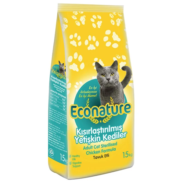 [283-000008] Econature Tavuklu Kısırlaştırılmış Yetişkin Kedi Maması