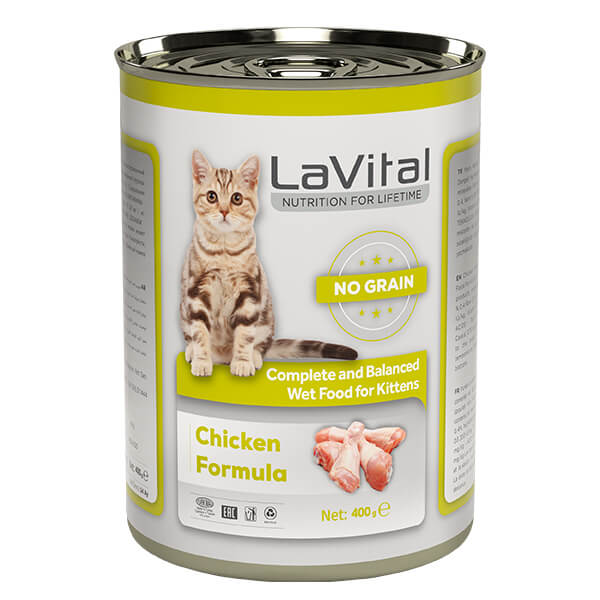 [802-000001] Lavital Kitten Tahılsız Tavuklu Yavru Konserve Kedi Maması (1 Adet)