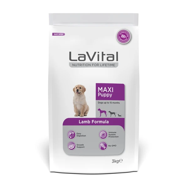 [801-103838] Lavital Büyük Irk Kuzu Etli Yavru Köpek Maması (3 Kg)