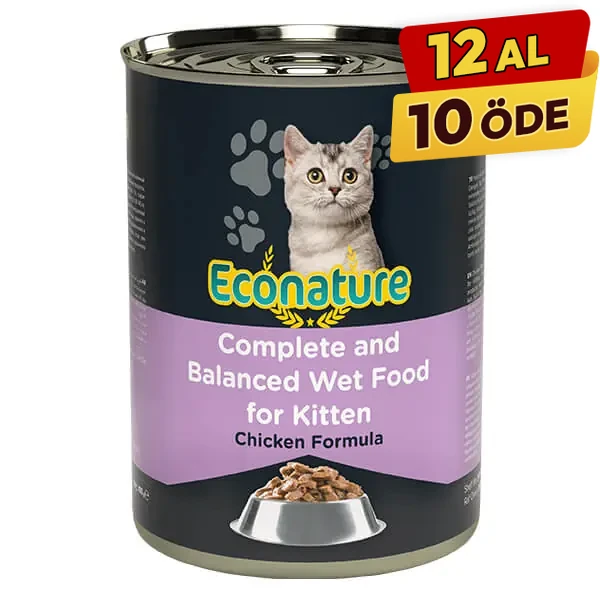 [283-000012] Econature Kitten Tavuklu Yavru Konserve Kedi Maması (1 Adet)
