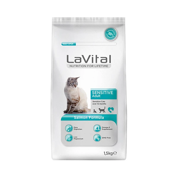 [800-103840] Lavital Sensitive Somonlu Yetişkin Kedi Maması (1.5 Kg)