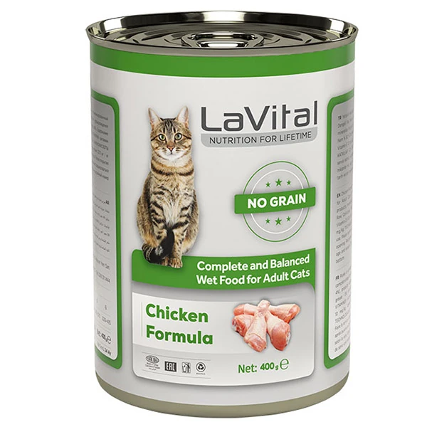 [802-000003] Lavital Adult Tahılsız Tavuklu Yetiskin Konserve Kedi Maması (1 Adet)