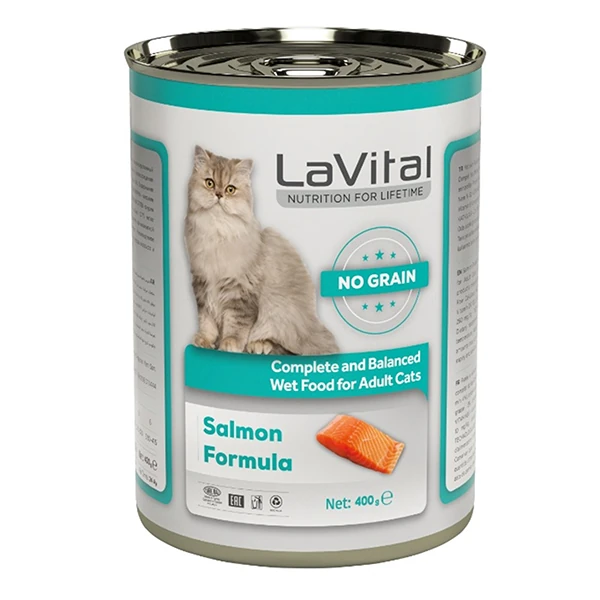 [802-000006] Lavital Adult Tahılsız Somonlu Yetiskin Konserve Kedi Maması (1 Adet)