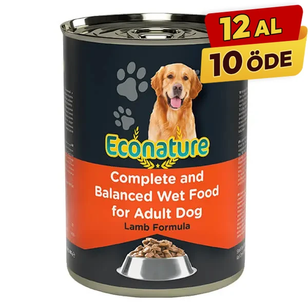 [283-000022] Econature Adult Kuzu Etli Yetişkin Köpek Konservesi (1 Adet)