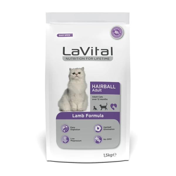 [800-103844] Lavital Hairball Kuzu Etli Yetişkin Kedi Maması