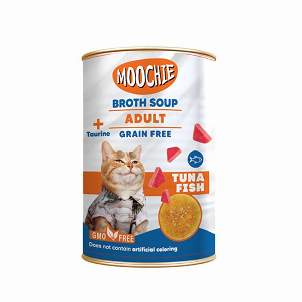 [446-CB0565] Moochie Et Suyu İçerisinde Ton Balıklı Çorba Yetişkin Kedi Ödülü (1 Adet)